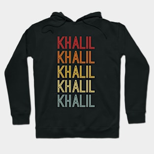 Khalil Name Vintage Retro Gift Named Khalil Hoodie